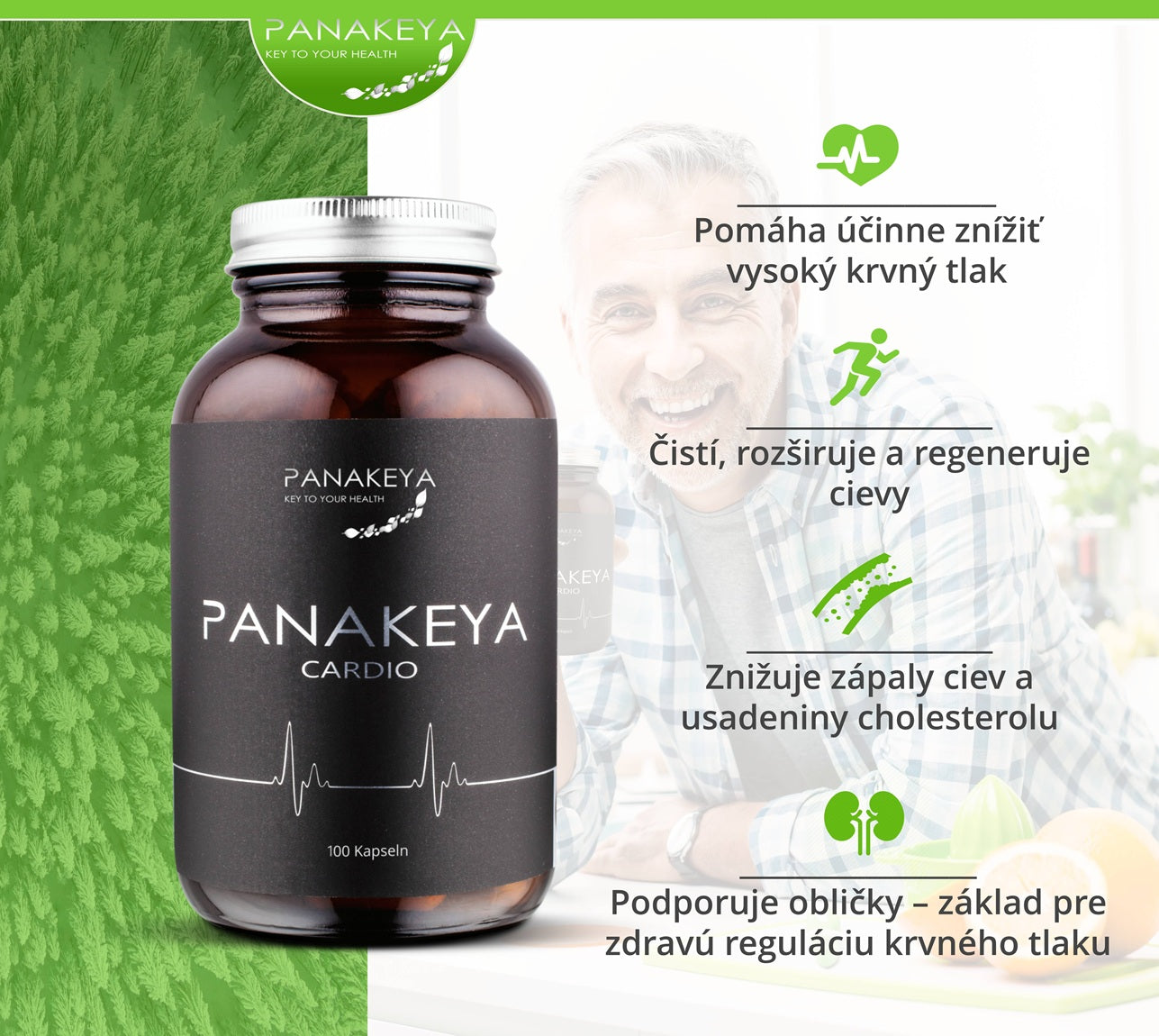 PANAKEYA® Cardio - doplnok výživy (100 kapsúl)